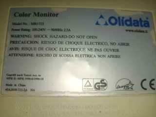Monitor olidata MR1713 vintage Color screen