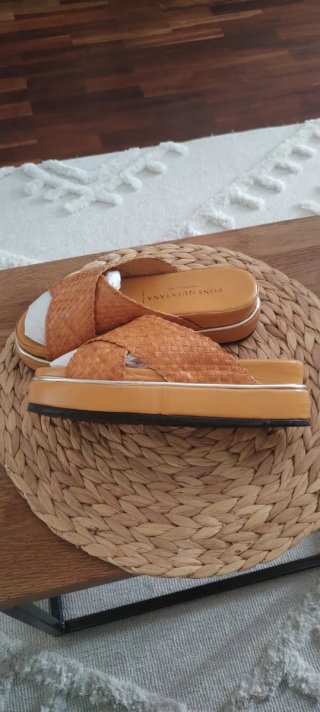 Sandalias Pons Quintana Marrones Cuero Trenzado
