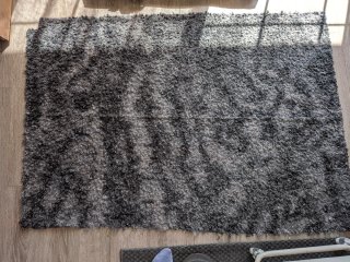 Tejido peludo gris