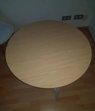 Mesa redonda madera 80 cm