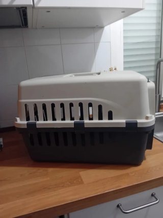 Transportín Perro/Gato Gris y Blanco