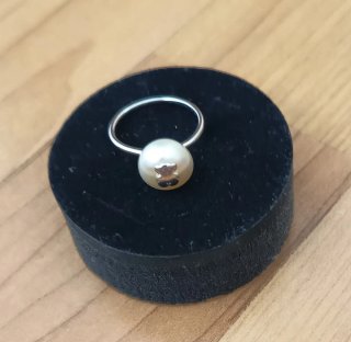 Anillo Tous Plata Perla Cultivada Oso talla 12