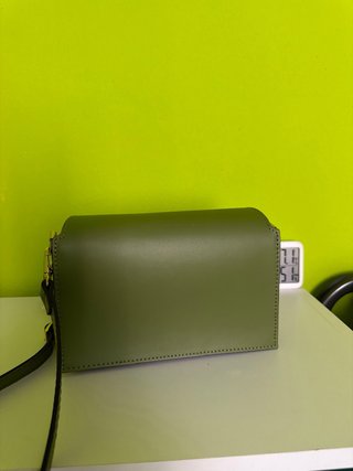Borsa in pelle verde salvia