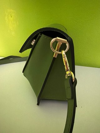Borsa in pelle verde salvia