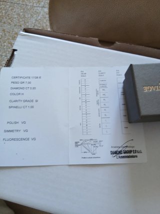 Orecchini argento e oro 9kt diamanti e spinelli ve