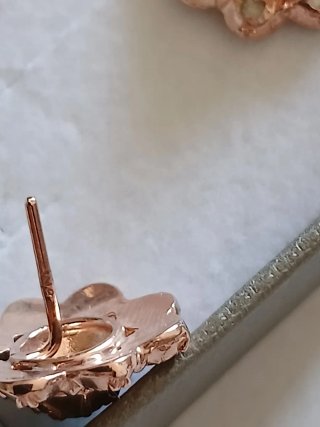 Orecchini argento e oro 9kt diamanti e spinelli ve