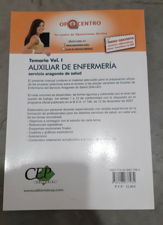 Libro Volumen 1 Auxiliar de Enfermería ARAGÓN