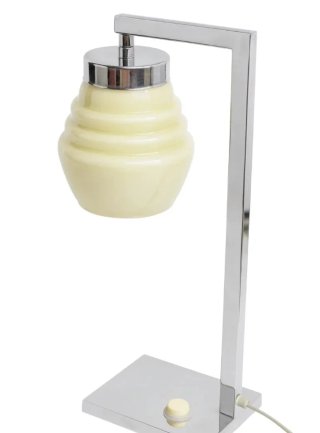 (1) Candeeiro de mesa vintage vidro e metal