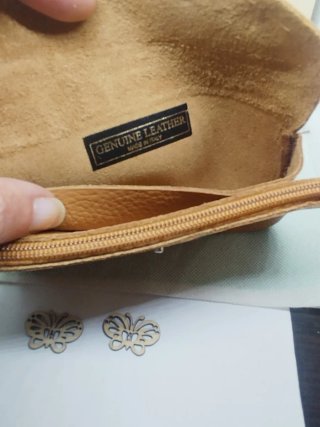 Cartera de Piel color Camel