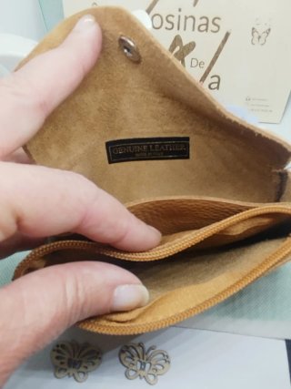 Cartera de Piel color Camel