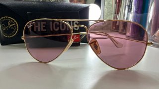 Gafas Ray-Ban Aviator Mujer Dorado Rosa