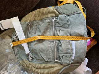 Mochila Desigual verde pana y denim