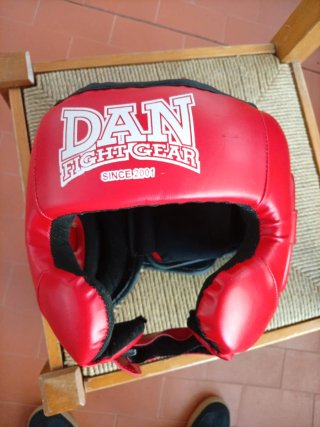 Casco Dan Fight Gear Rojo Ajustable