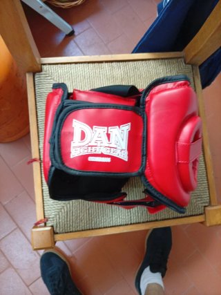 Casco Dan Fight Gear Rojo Ajustable