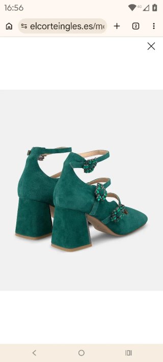 Zapatos Alma en Pena tacón verde joya