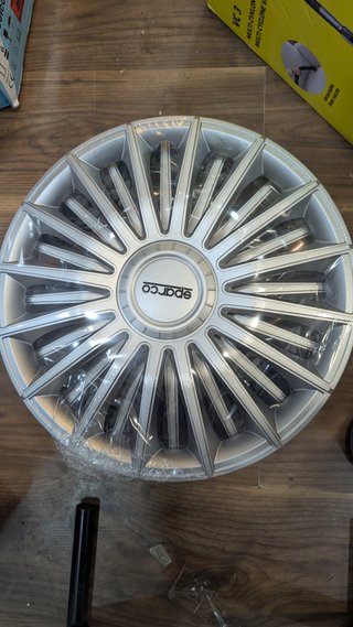 Sparco Juego de 4 Tapacubos Treviso 14 Pulgadas Plateado