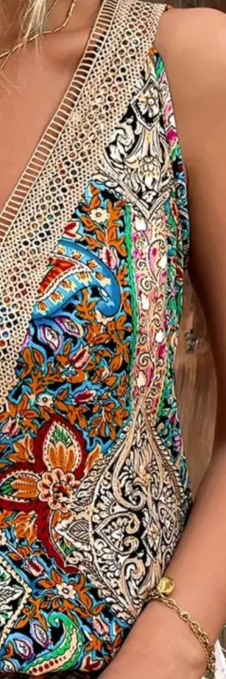 Blusa encaje talla XL multicolor nueva sin etiquet