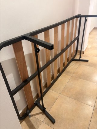 Somier metálico con lamas de madera