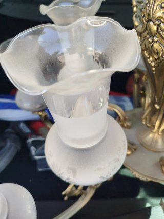 Tulipas lampara De cristal esmerilado.