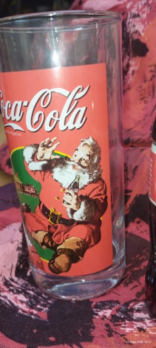 Coca-Cola bicchiere vintage + bottiglia 20cl