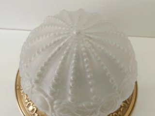 Plafón Art Nouveau Latón y Cristal