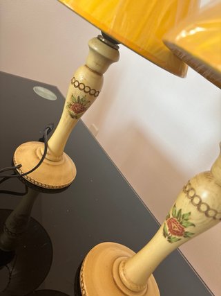 Lámparas de mesa amarillas (2 unidades)