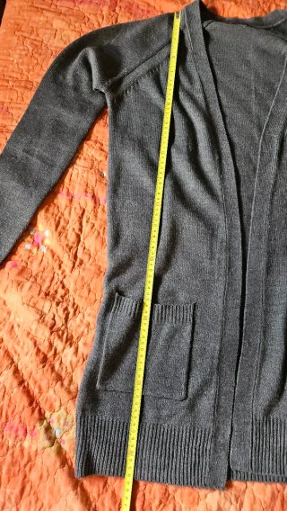 Cardigan punto gris Mango Talla S