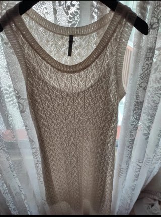 Vestido Pepe Jeans calado crema claro