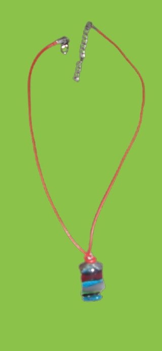Collar Vidrio Fusionado Multicolor Oscuro