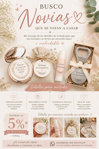Busco novias para los detalles de sus invitados
