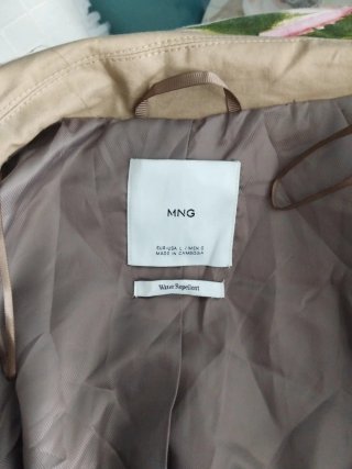 Gabardina larga Mango Beige
