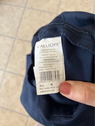 Vestito in cotone con cinta