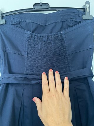Vestito in cotone con cinta