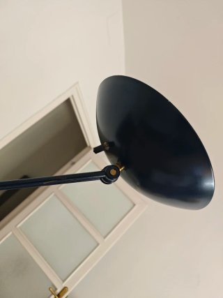 Lámpara de pie halógena azul marino Guimoluz