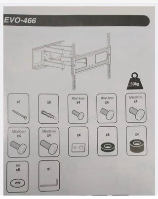 Soporte TV Pared Evology EVO-466