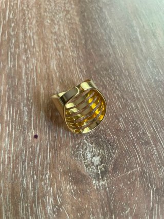 Anillo dorado acero inoxidable ajustable