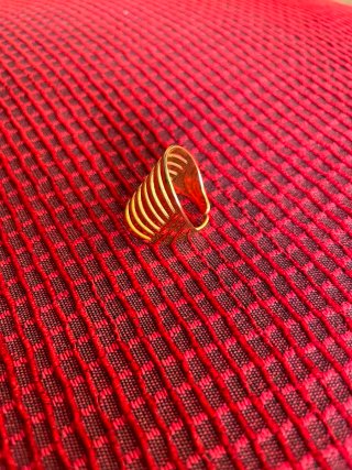 Anillo dorado acero inoxidable ajustable