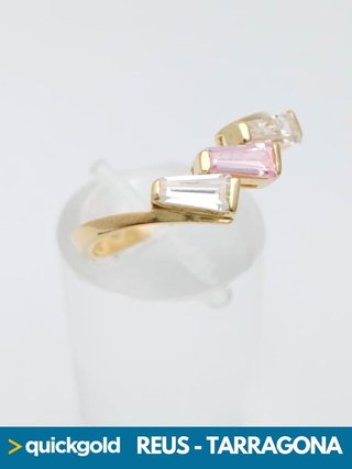 40-657 ANILLO ORO 18K  CIRCONITAS T18