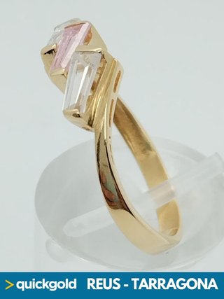 40-657 ANILLO ORO 18K  CIRCONITAS T18