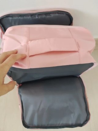 Mochila de viaje rosa