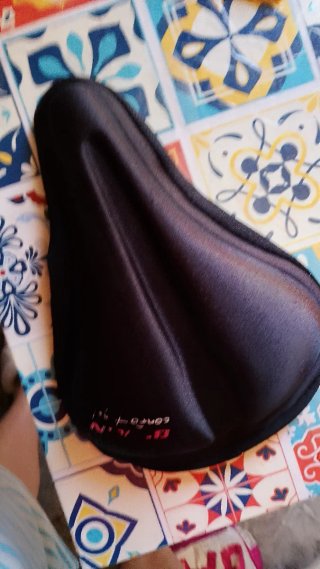 Funda sillín bicicleta negra acolchada
