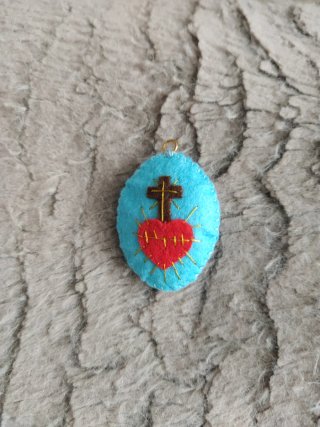 Medallón Ovalado Corazón Sagrado