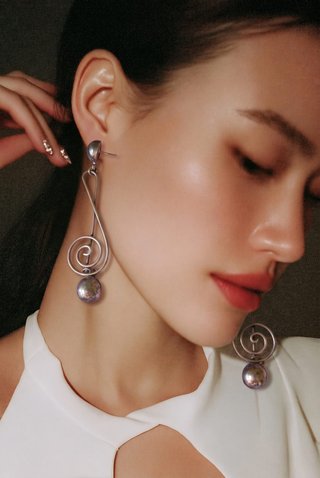 Pendientes Vintage Clave de Sol Plata