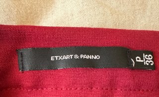 Falda ETXART & PANNO plumas roja Talla 36