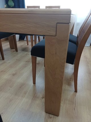 Mesa Comedor Madera y Cristal