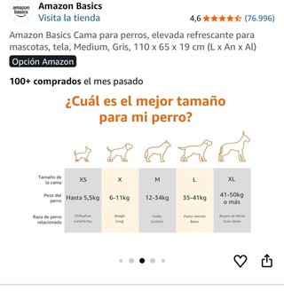 Cama perro elevada gris