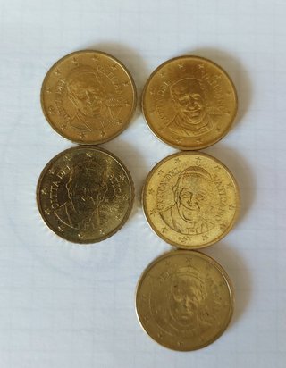 Lotto 17 Monete 50 Centesimi Vaticano