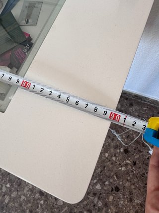 Tocador blanco con espejo y luces LED