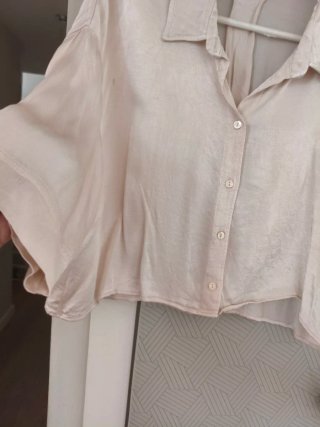 Camisa Zara Beige Mujer