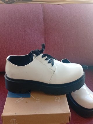 Zapatos blancos plataforma vestir